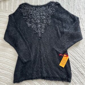 Ruby Rd. | Floral Fuzzy Sweater